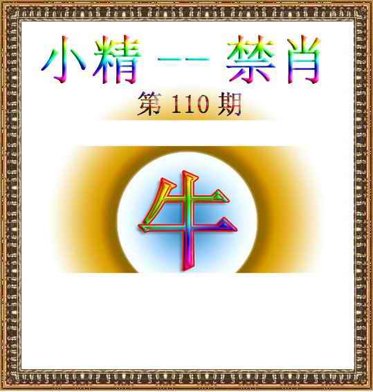 六合彩110期小精禁肖