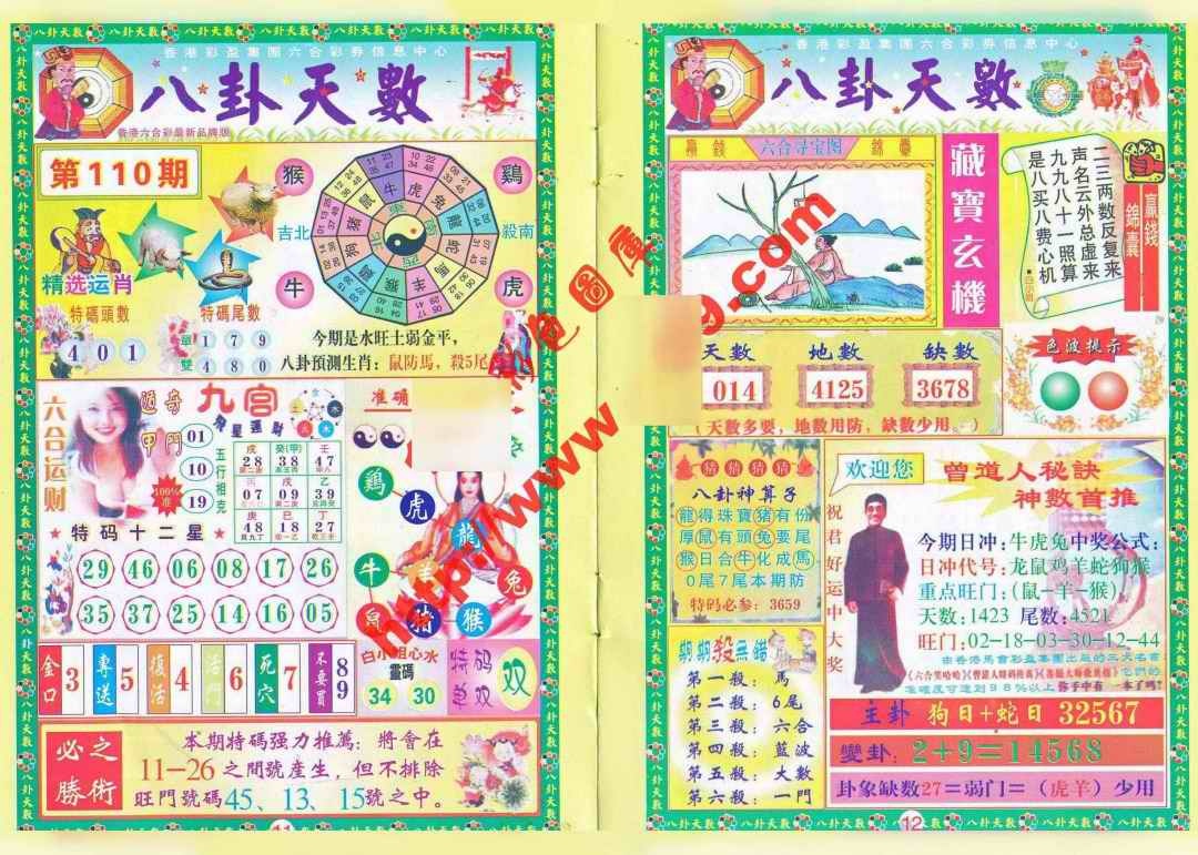 六合彩110期八卦天数