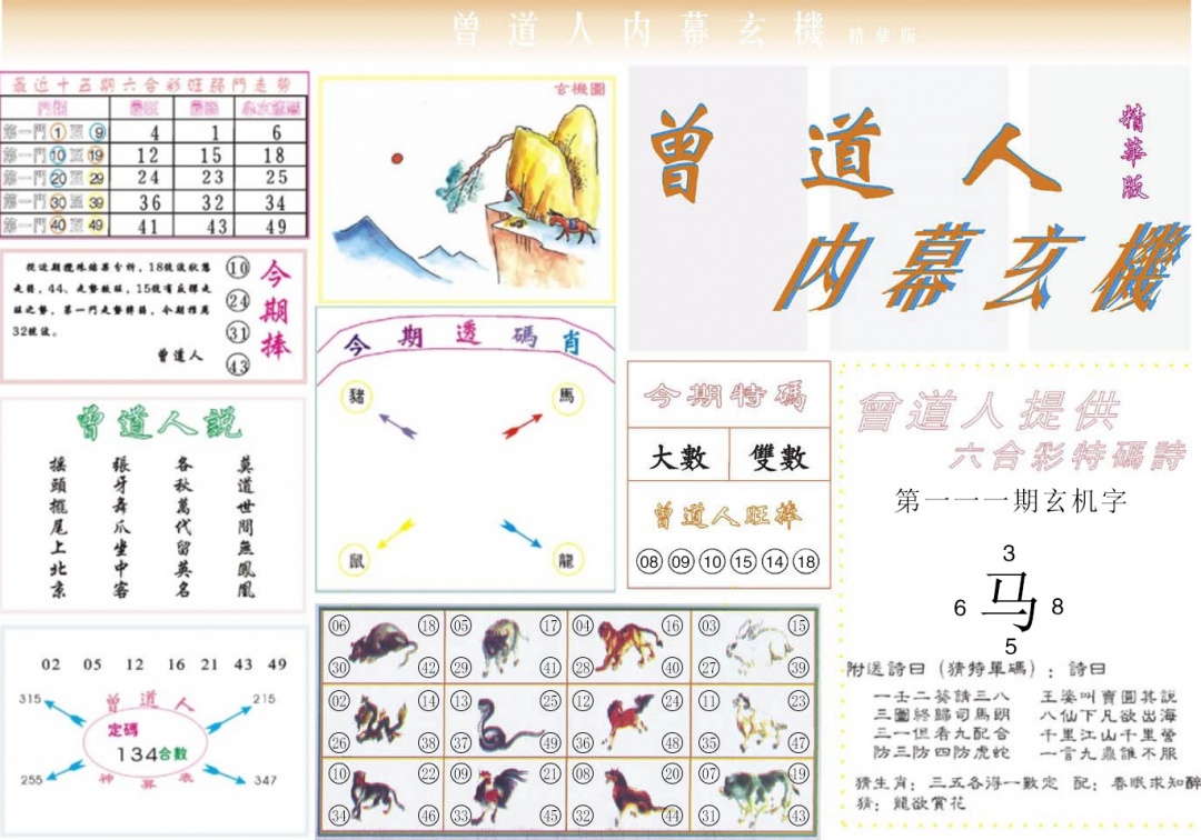 六合彩111期曾道人内幕精华版