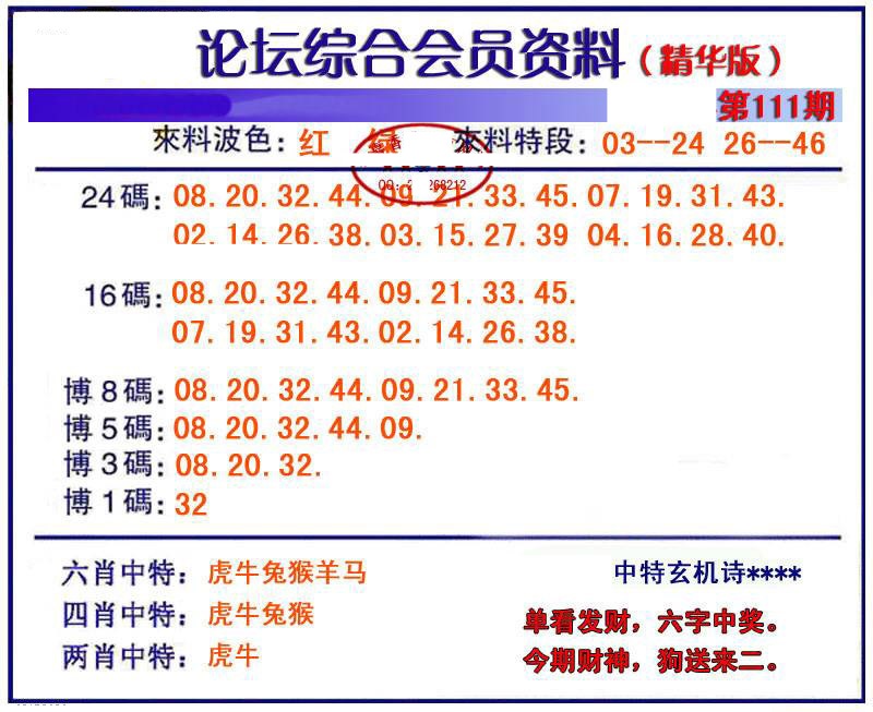 六合彩111期综合会员资料