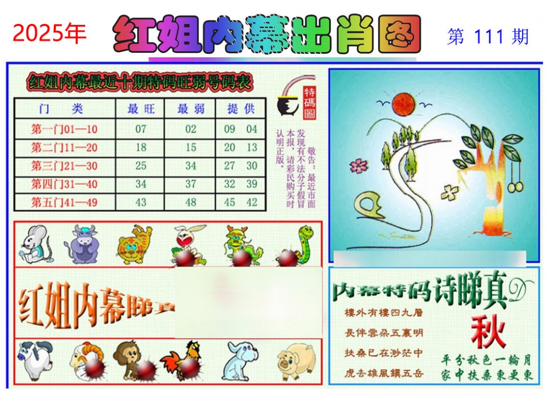 六合彩111期红姐内幕出肖