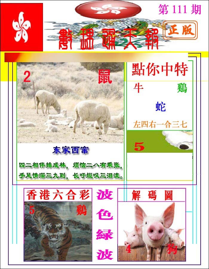 六合彩111期数理通天