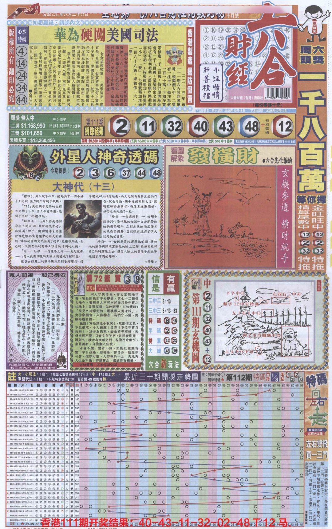 六合彩112期六合财经A加大版