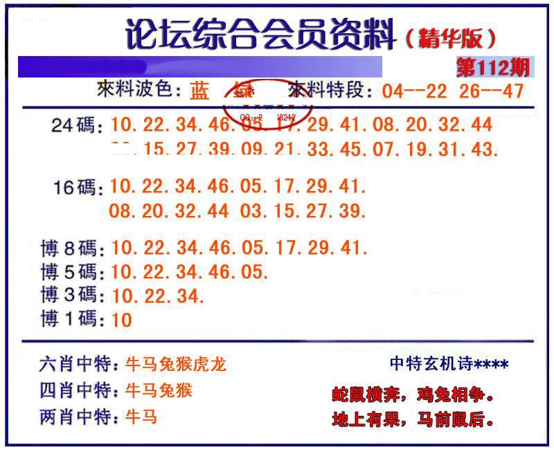 六合彩112期综合会员资料