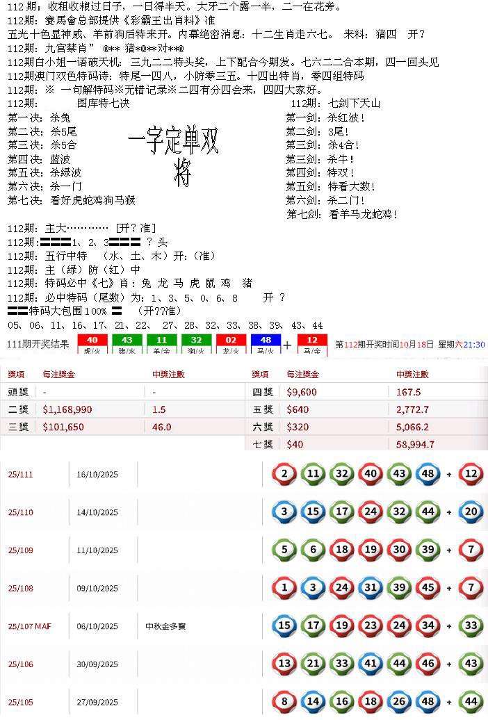 六合彩112期特新五鬼B