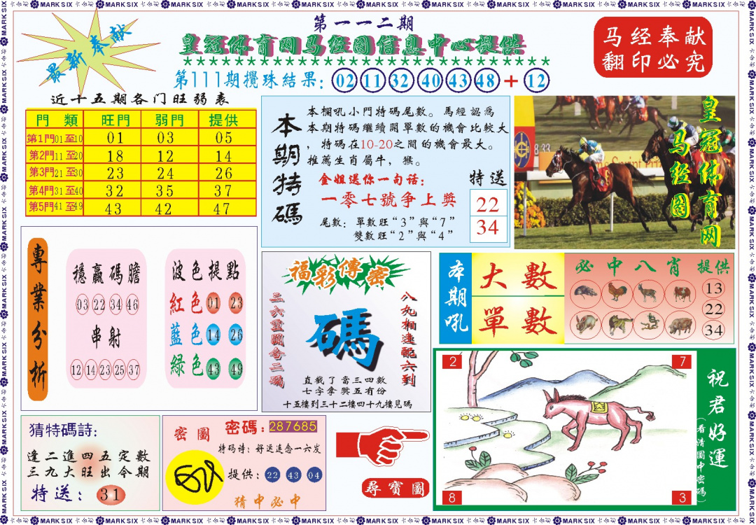 六合彩112期皇冠体育网马经图记录