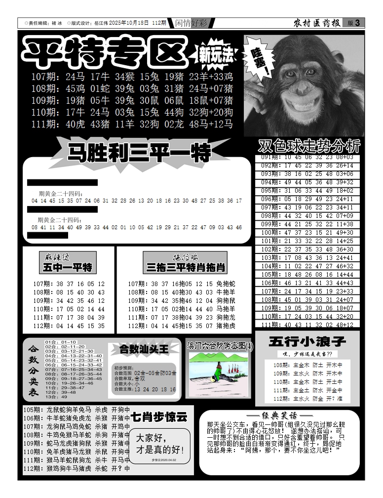 六合彩112期新粤彩(闲情好彩F)