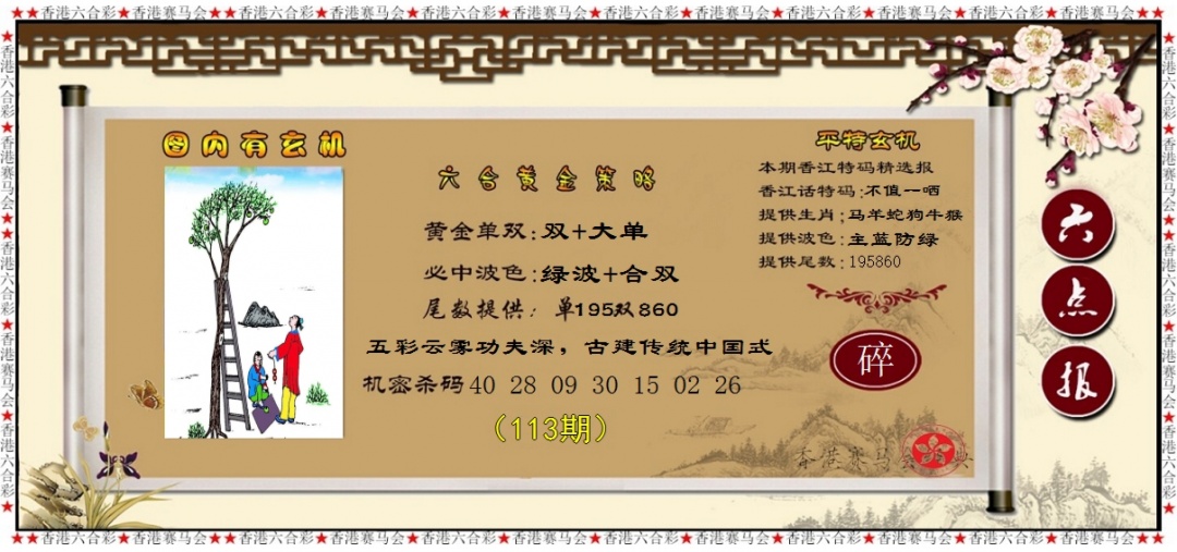 六合彩113期黄金策略