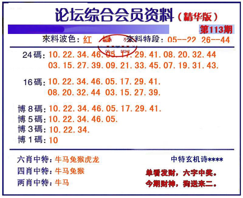 六合彩113期综合会员资料