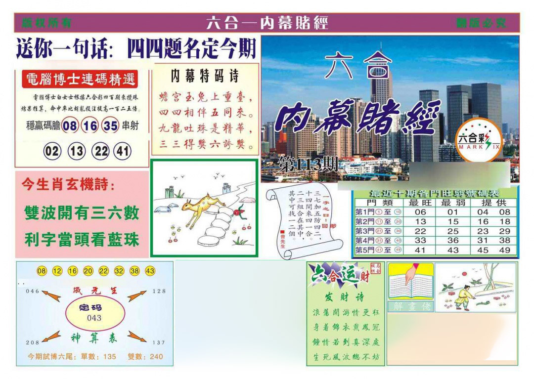 六合彩113期内幕赌经