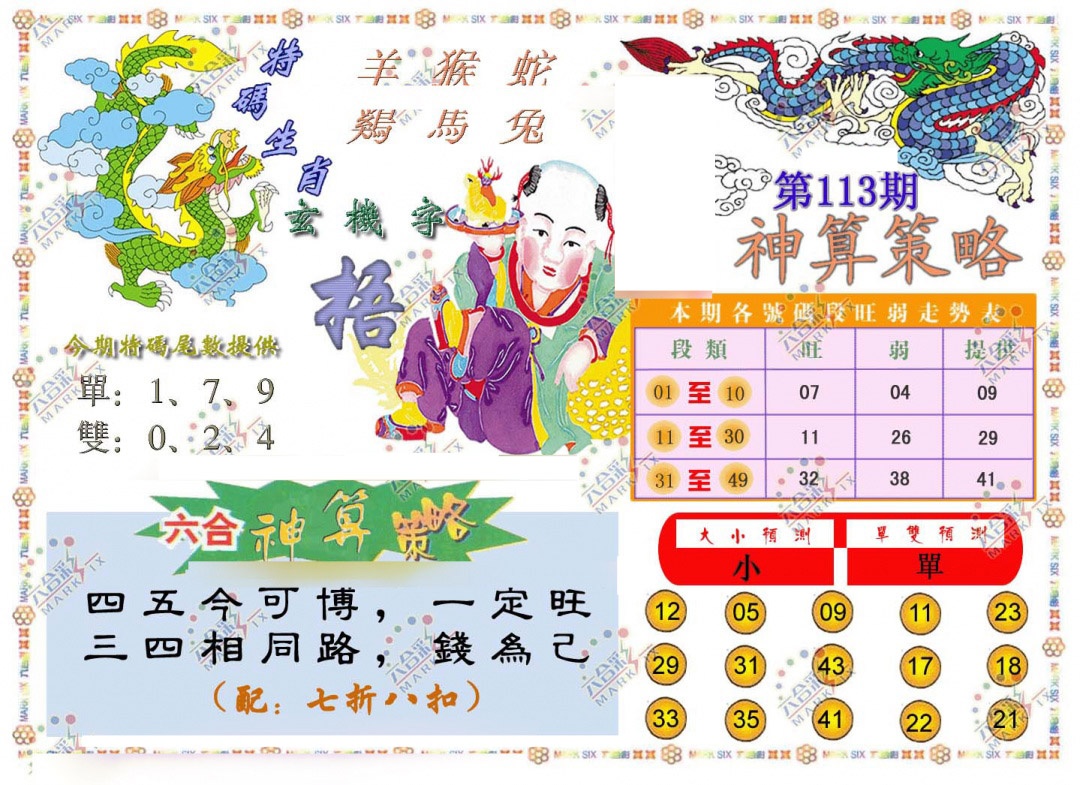 六合彩113期神算策略