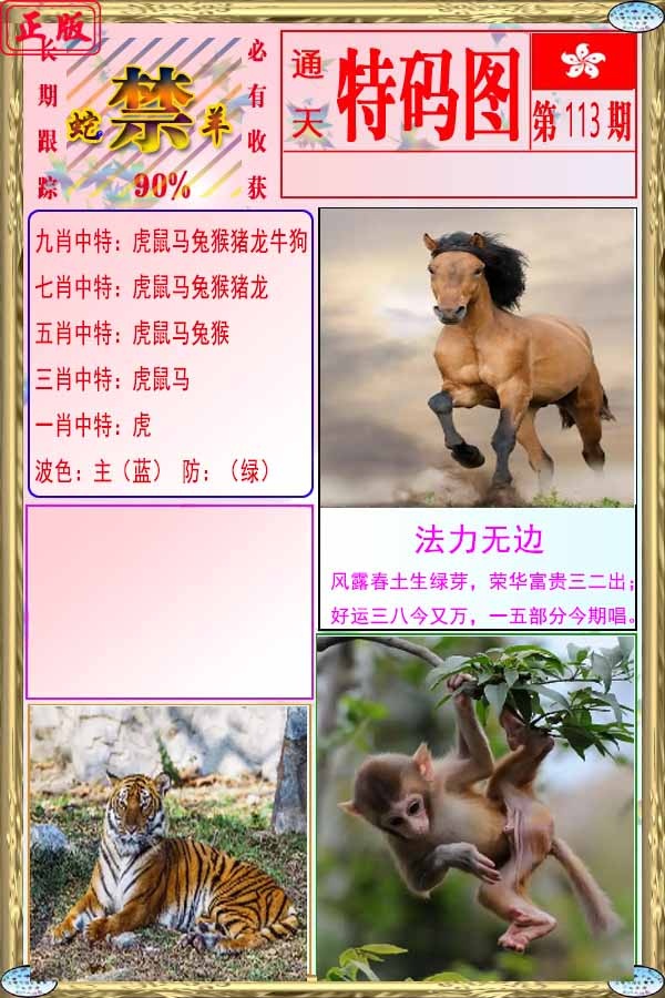 六合彩113期特码图