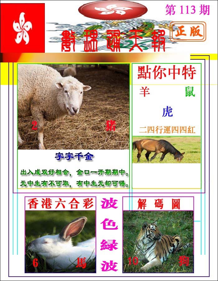 六合彩113期数理通天