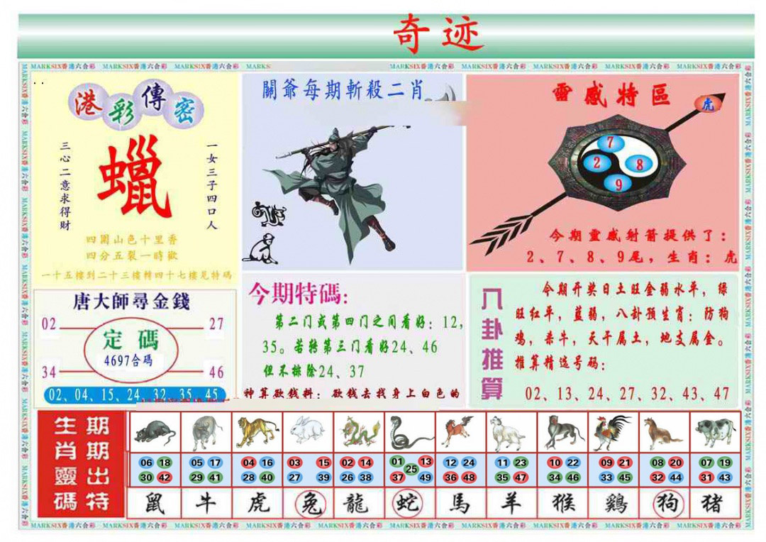 六合彩113期马经奇迹B(新图推荐)