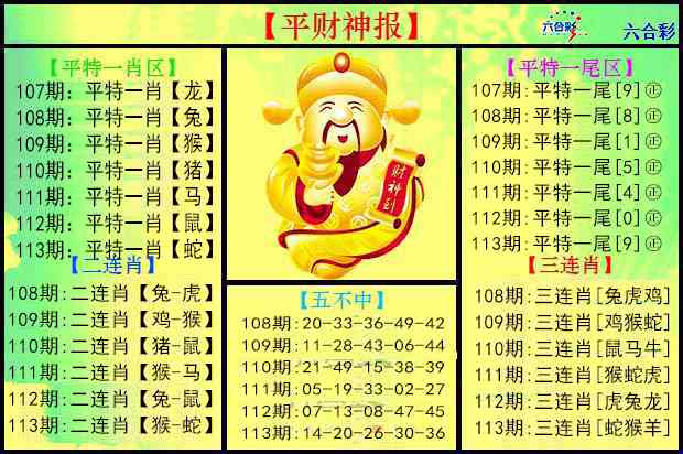 六合彩113期平财神报