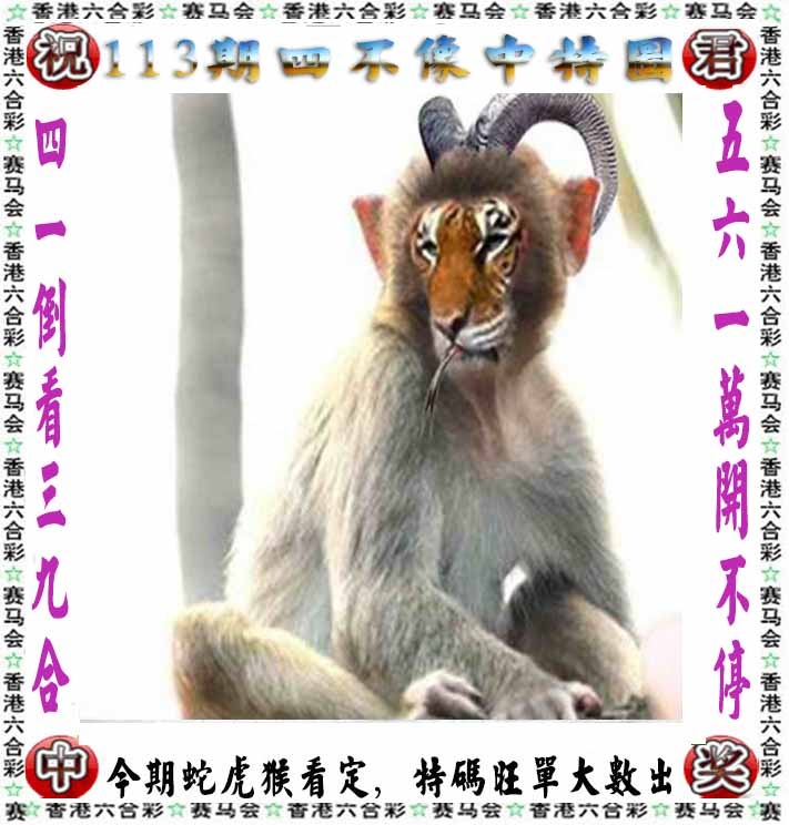 六合彩113期正版四不像