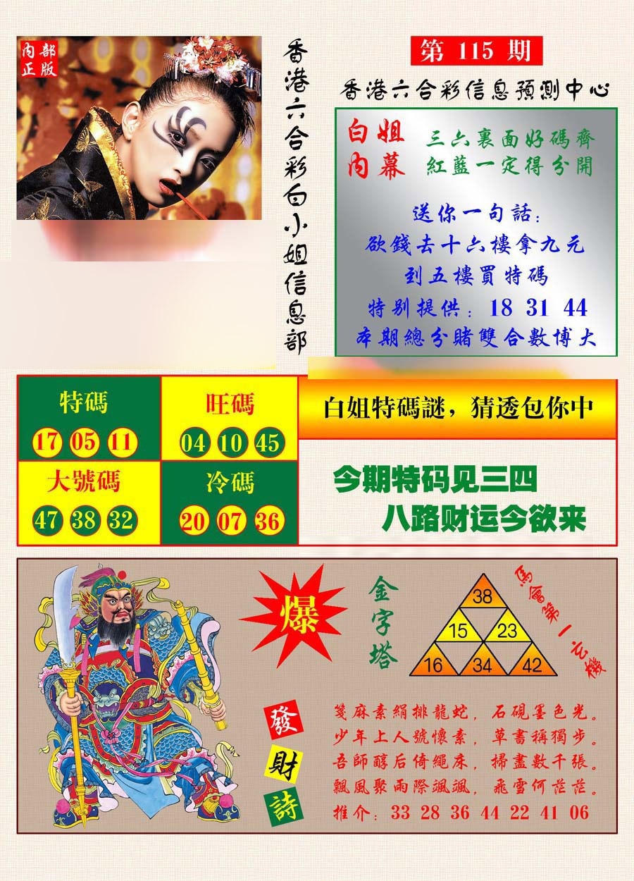 六合彩115期港彩内幕报