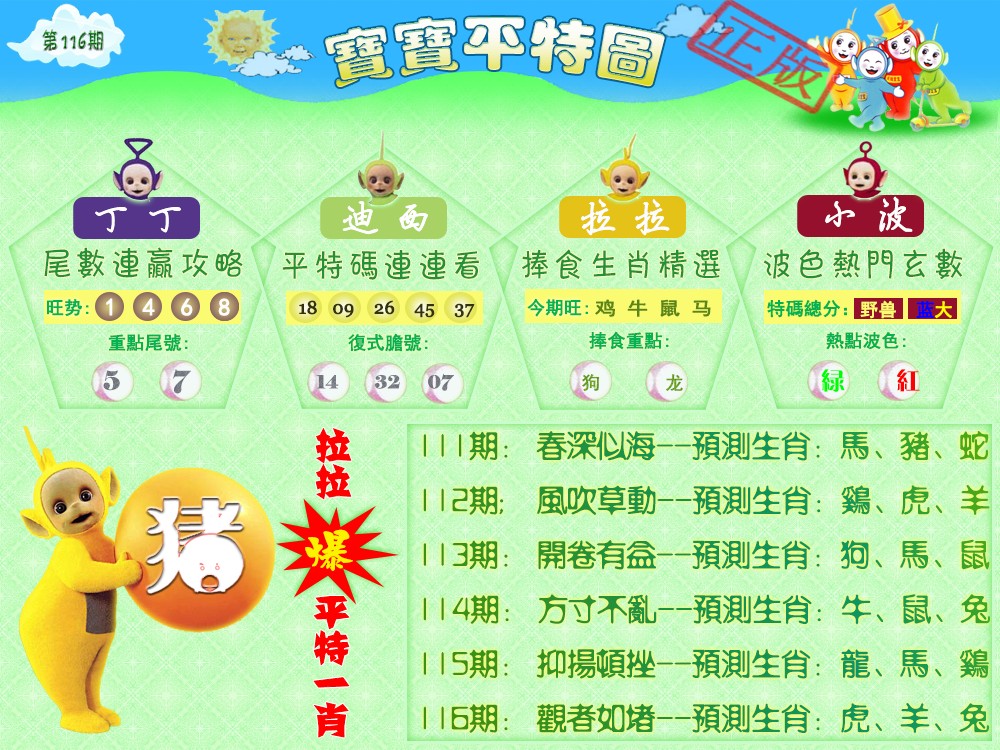 六合彩116期宝宝平特图（热）