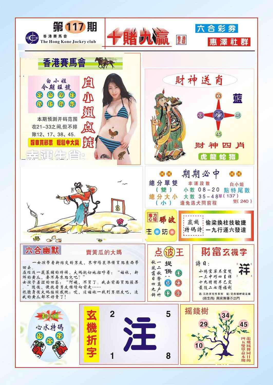 六合彩117期十赌九羸（新图）