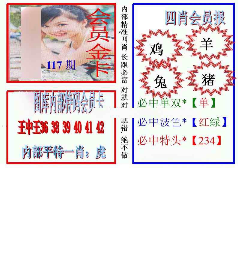 六合彩117期马经四肖会员报(新图)