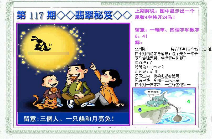 六合彩117期另翡翠秘笈(信封)