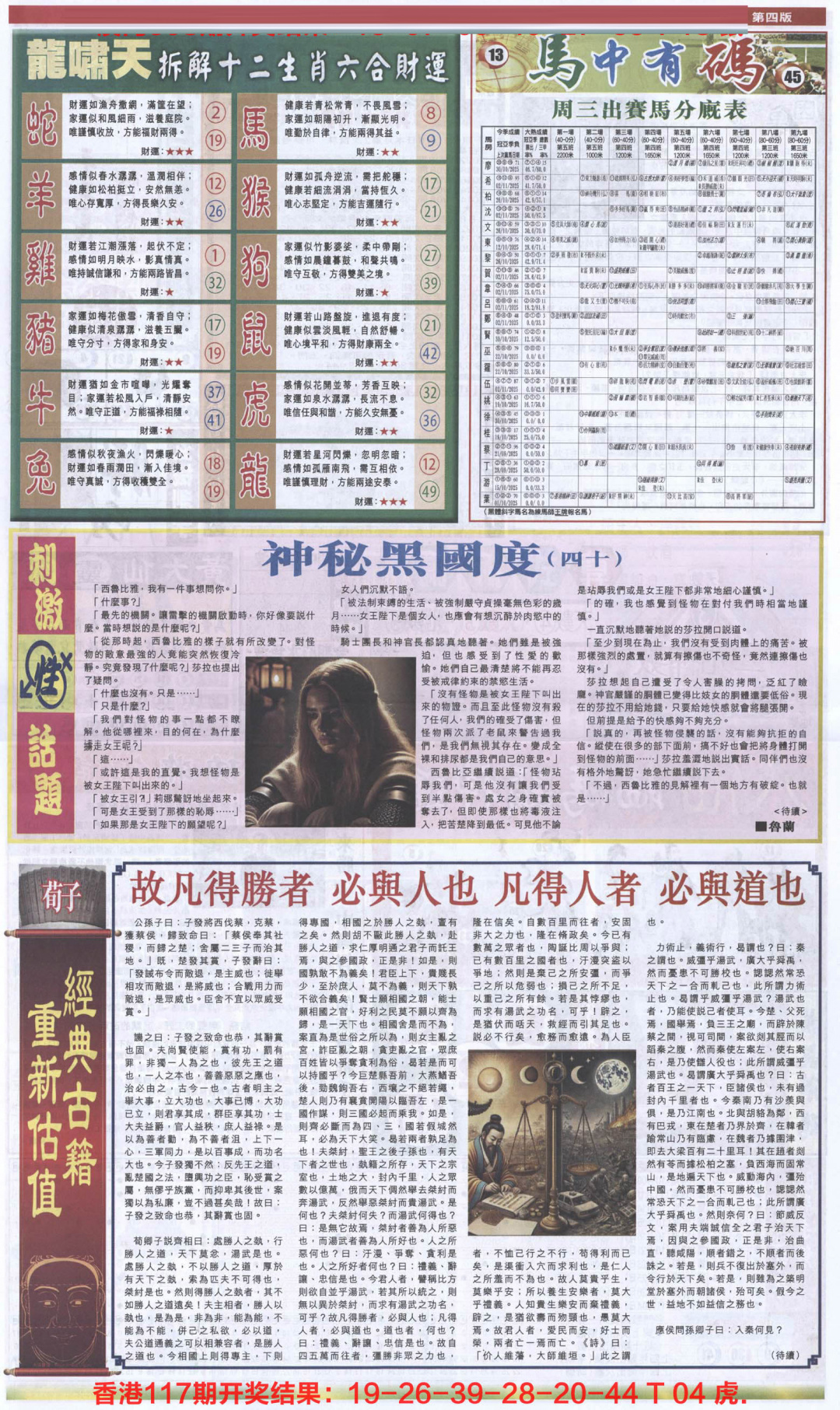 六合彩118期新报跑狗-2(背面)