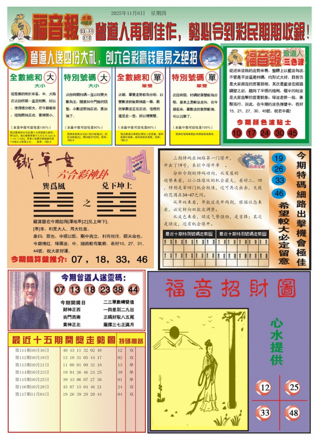 六合彩118期福音报B