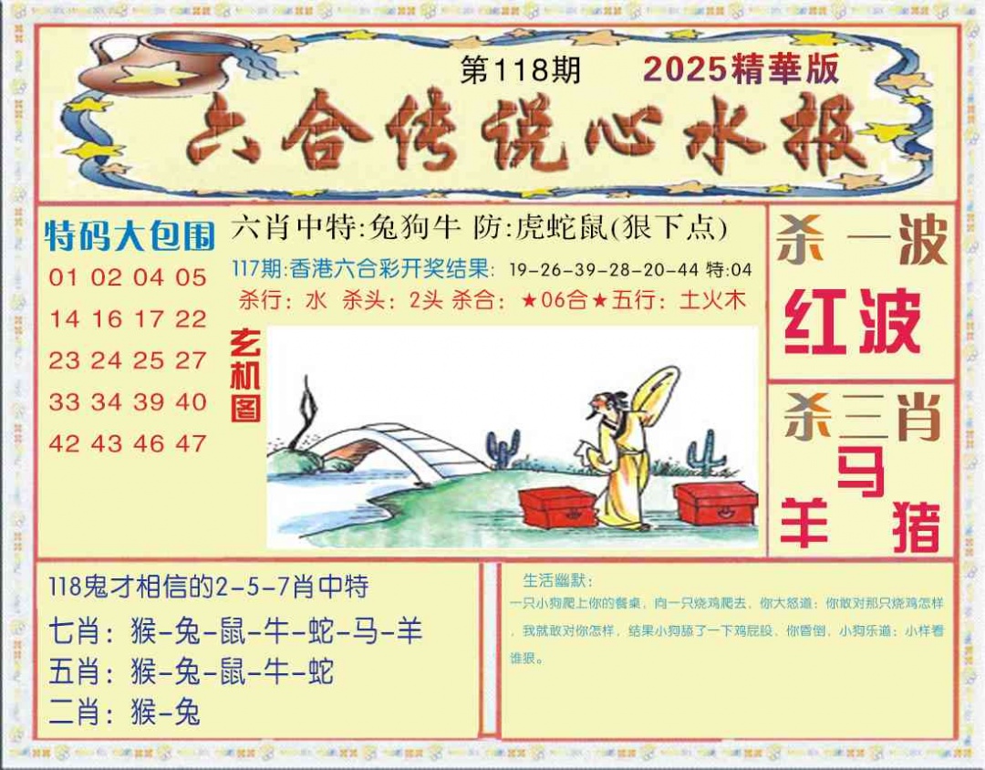六合彩118期六合传说(心水版)