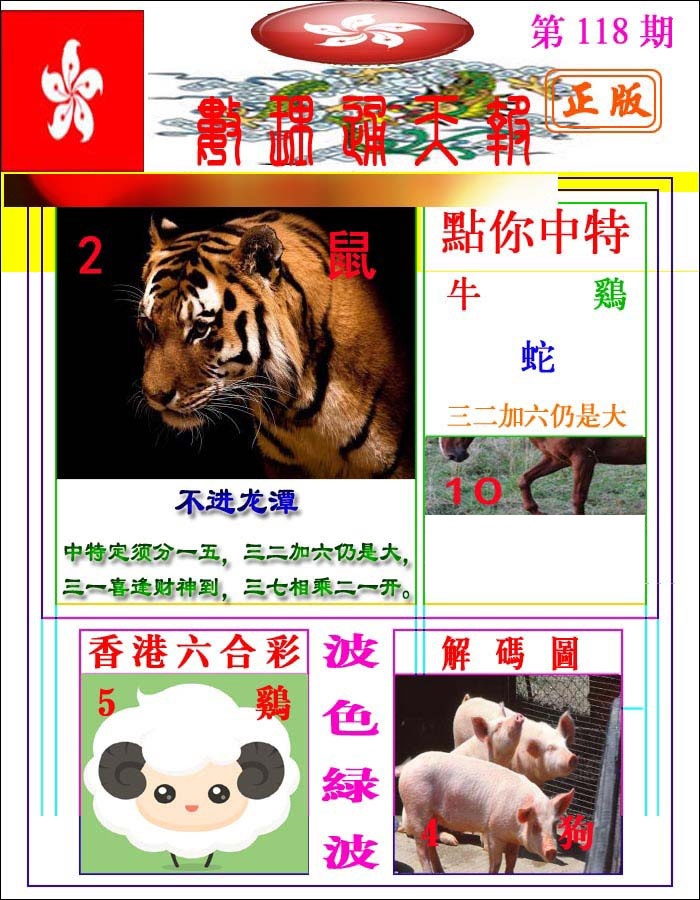 六合彩118期数理通天