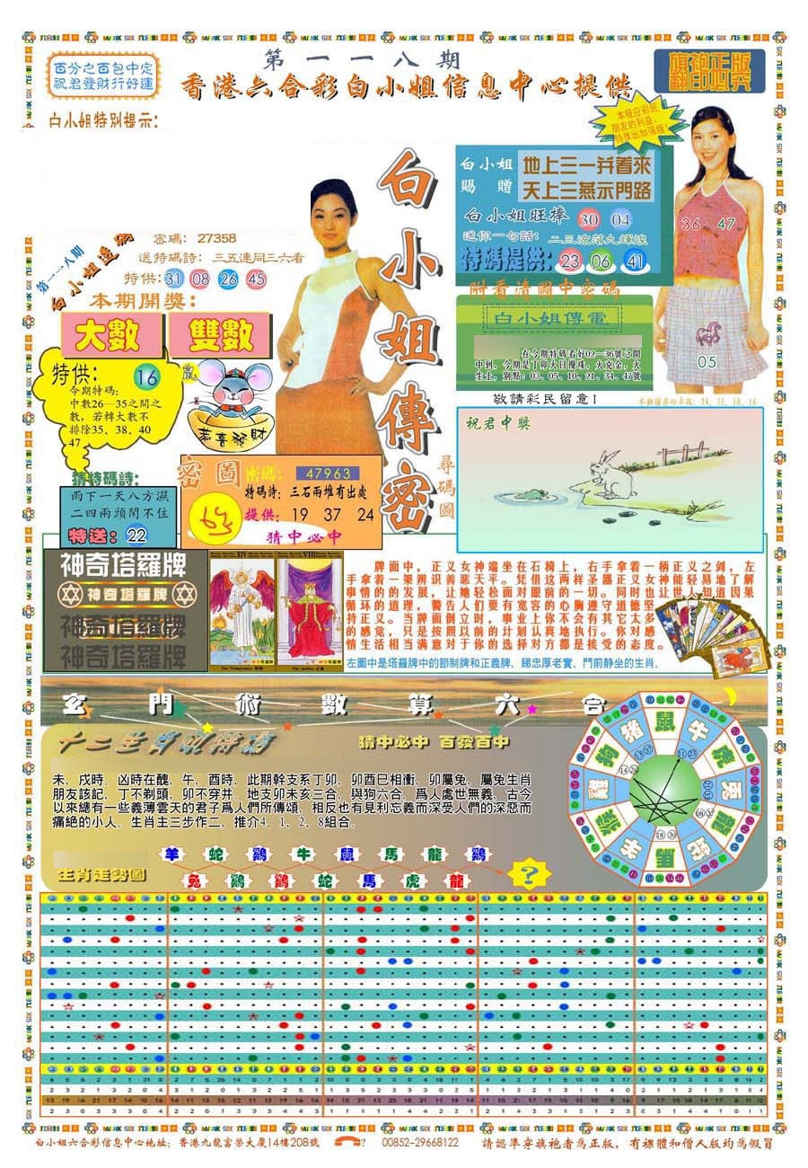 六合彩118期(新版)白小姐祺袍A