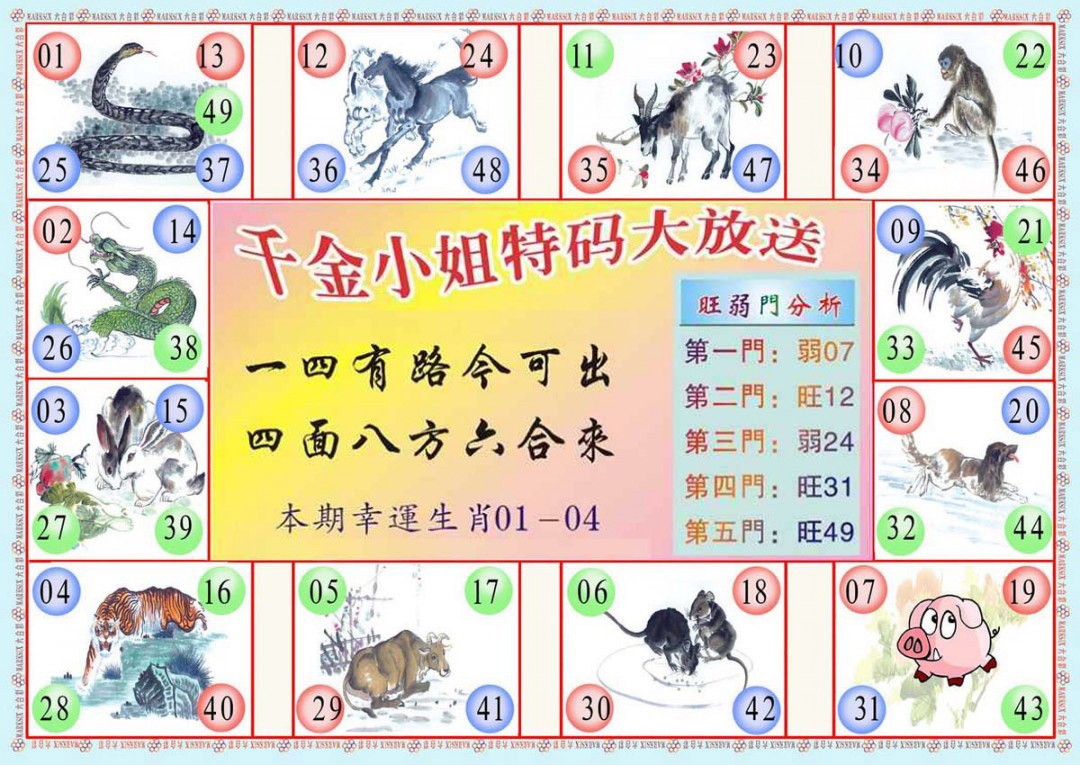 六合彩118期(新版)千金小姐B