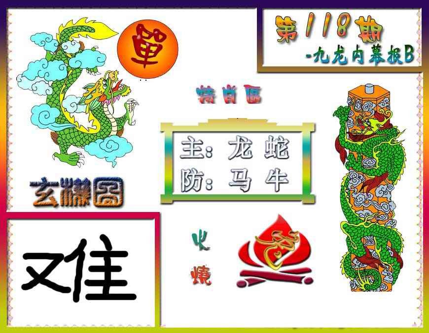 六合彩118期九龙内幕特肖图B