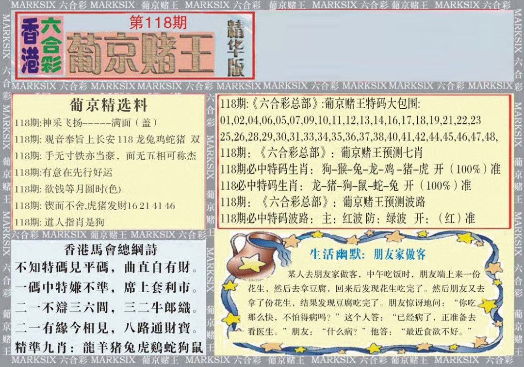 六合彩118期葡京赌王（正版）