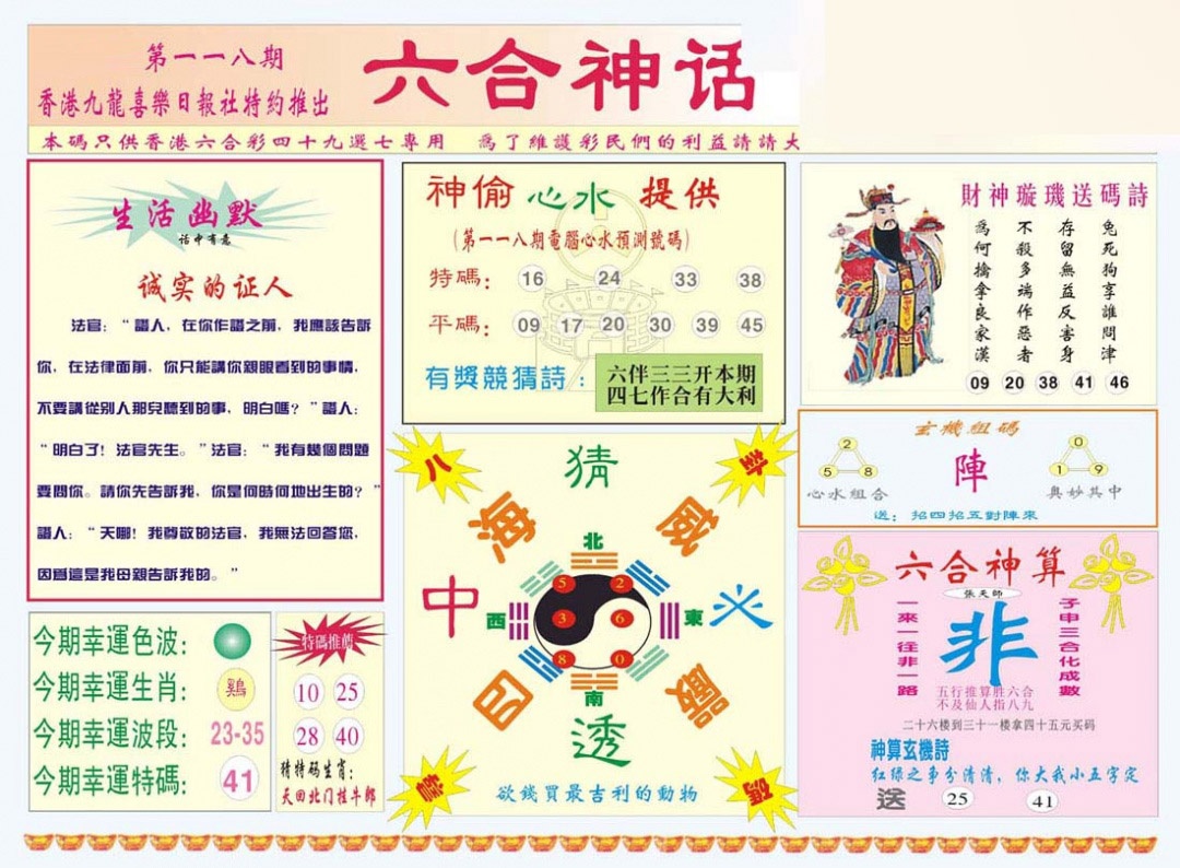 六合彩118期六合神话