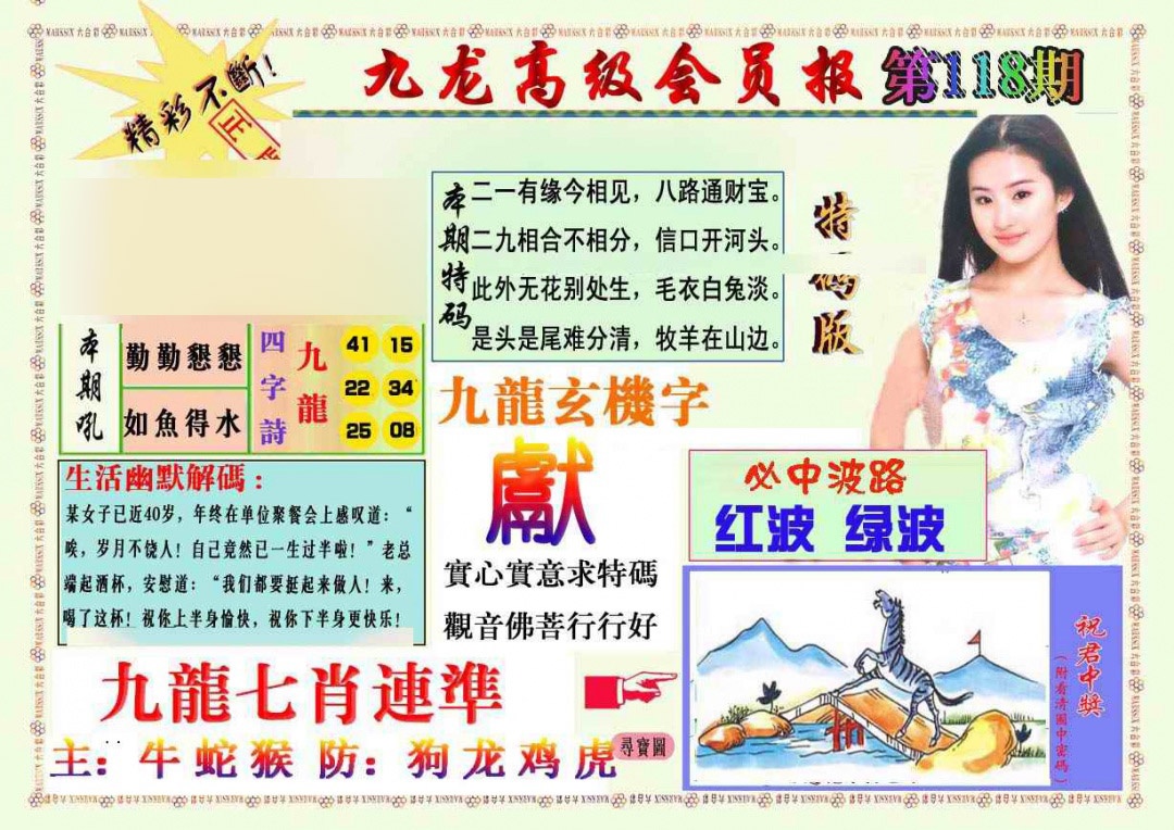 六合彩118期九龙高级会员报