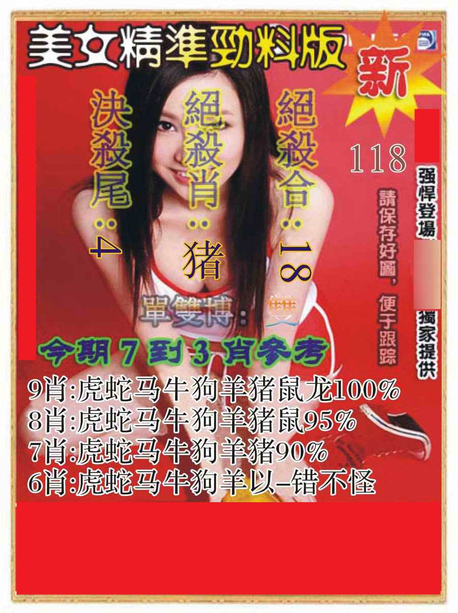 六合彩118期美女精准劲料版