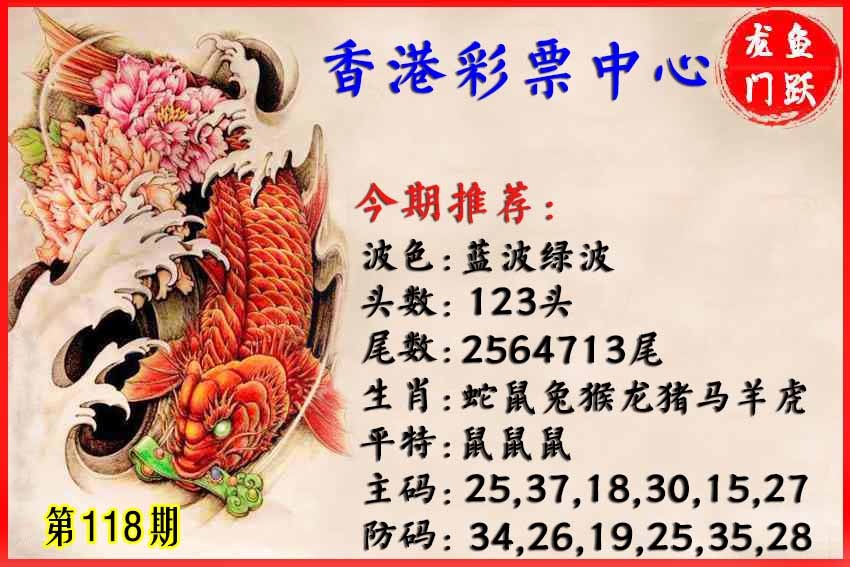 六合彩118期香港鱼跃龙门