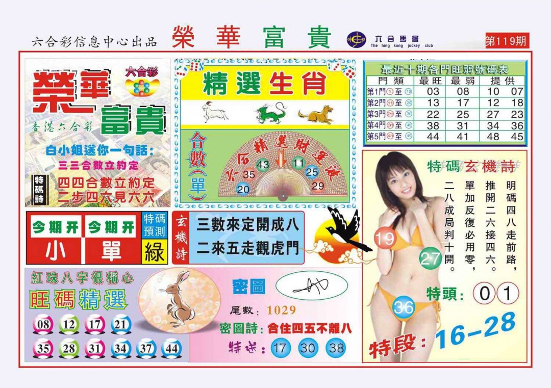 六合彩119期荣华富贵(新图)