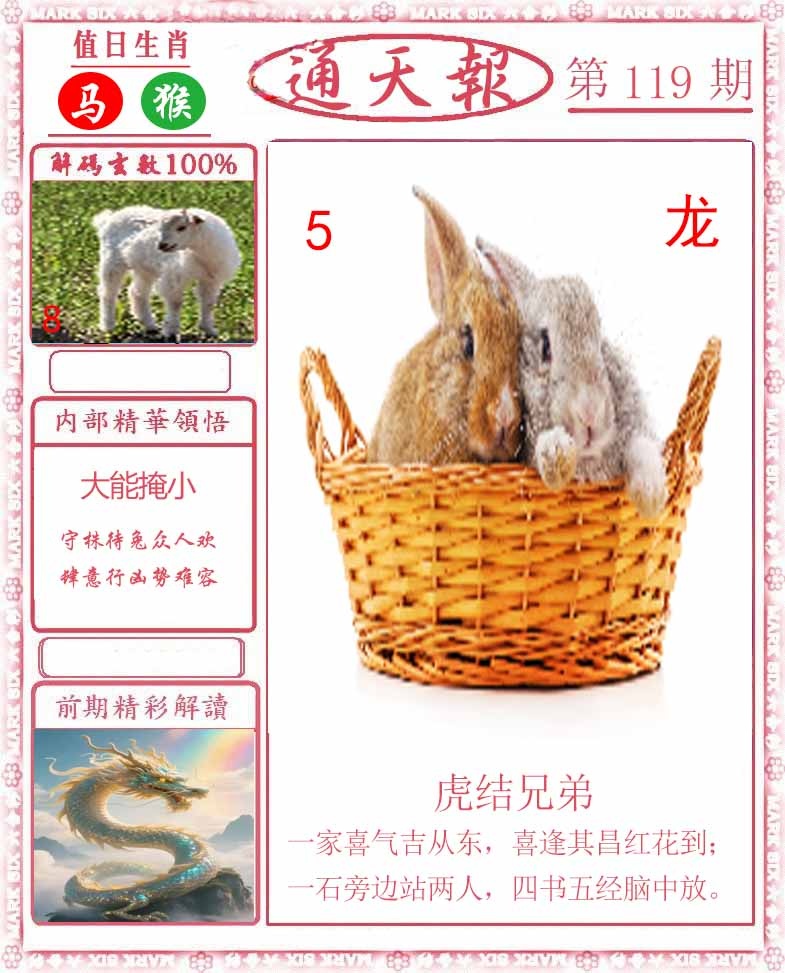 六合彩119期正版通天报