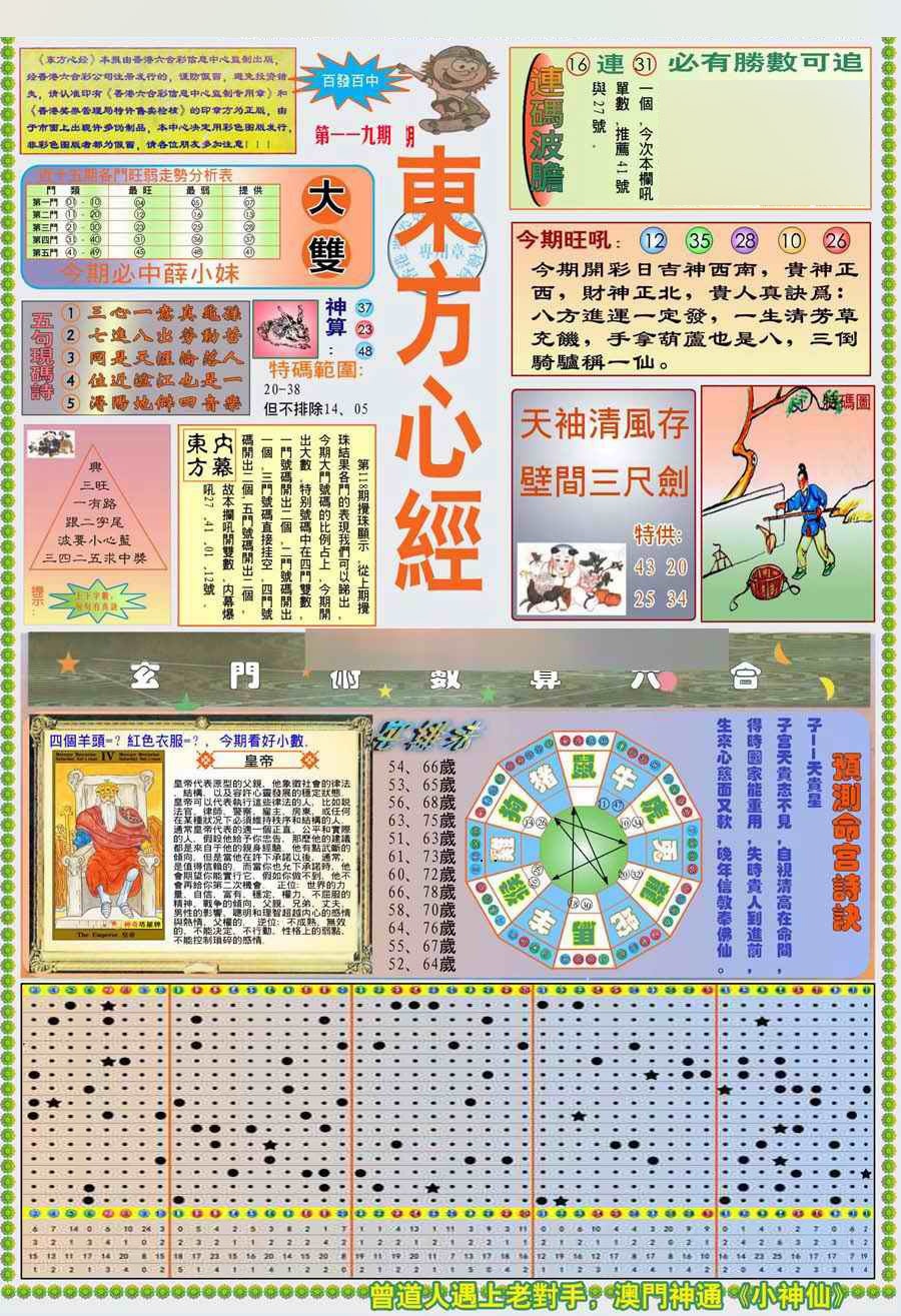 六合彩119期(新版)东方心经A