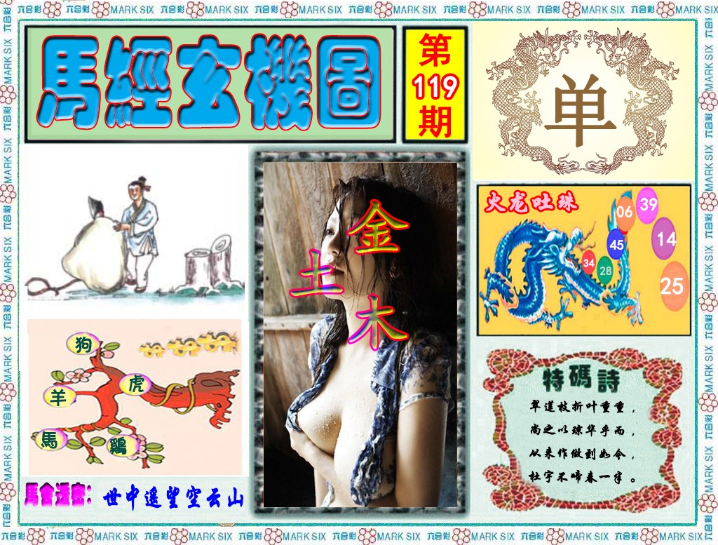 六合彩119期马经玄机图（荐）