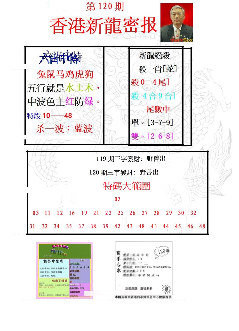 六合彩120期新龙密报