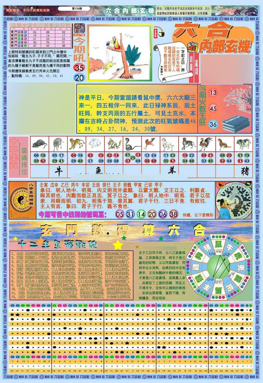 六合彩120期(新版)内部玄机A