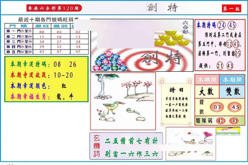 六合彩120期马经创特A(新图推荐)