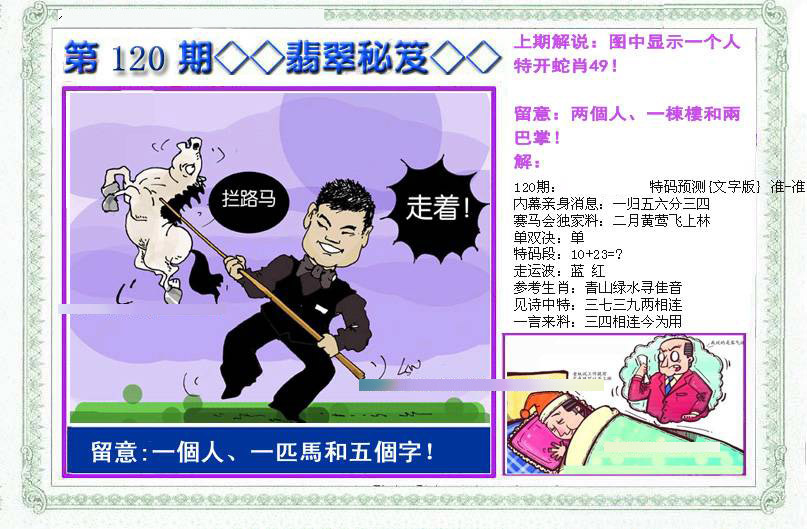 六合彩120期另翡翠秘笈(信封)