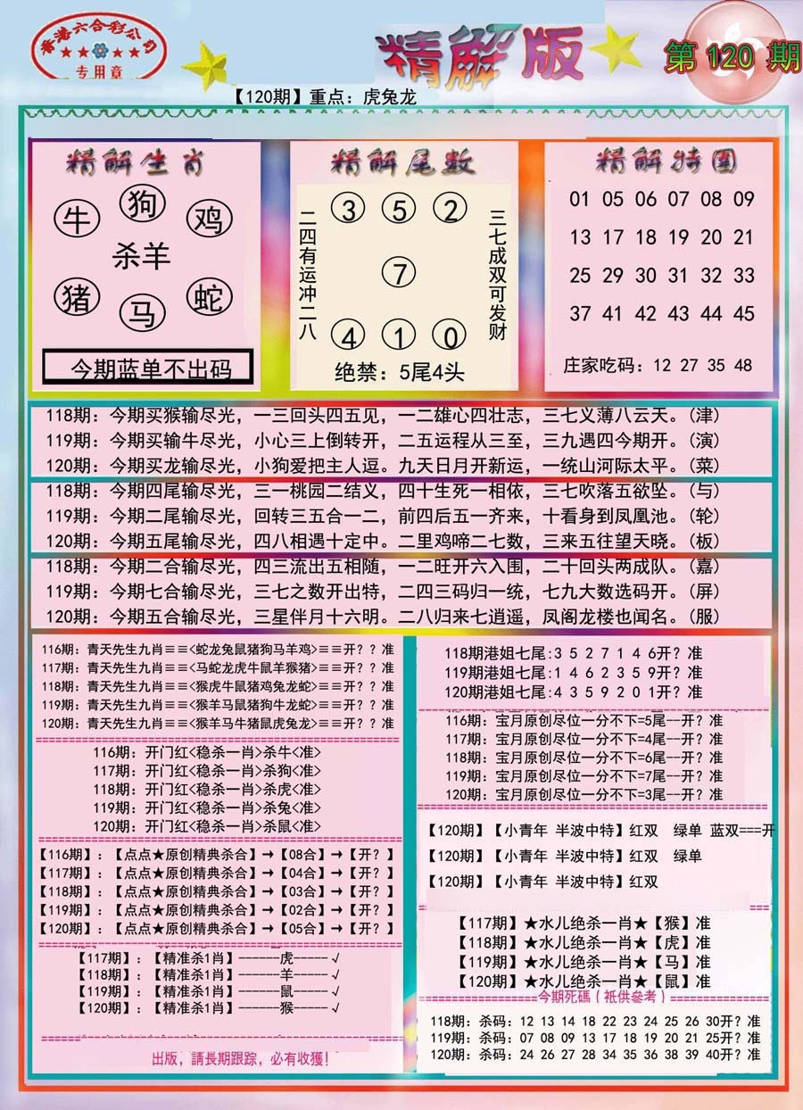 六合彩120期精解版-彩