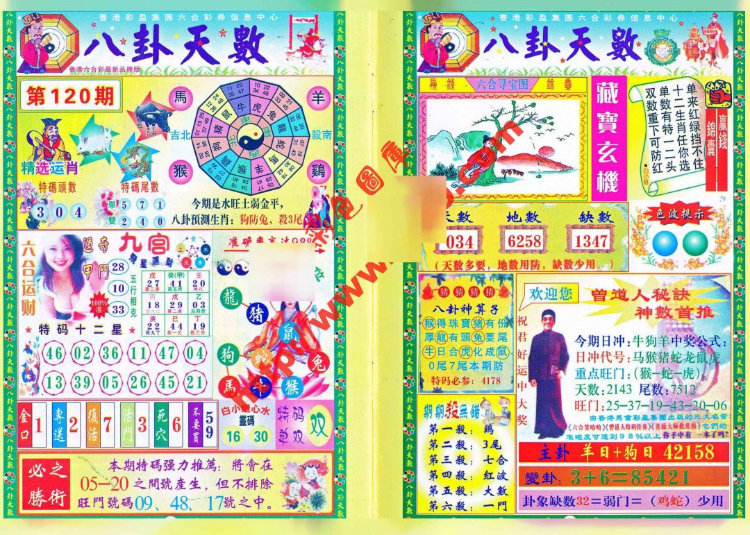 六合彩120期八卦天数