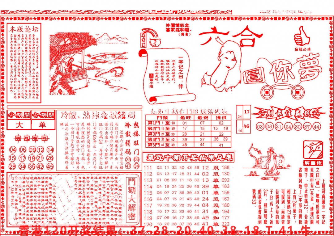 六合彩121期六合圆你梦A