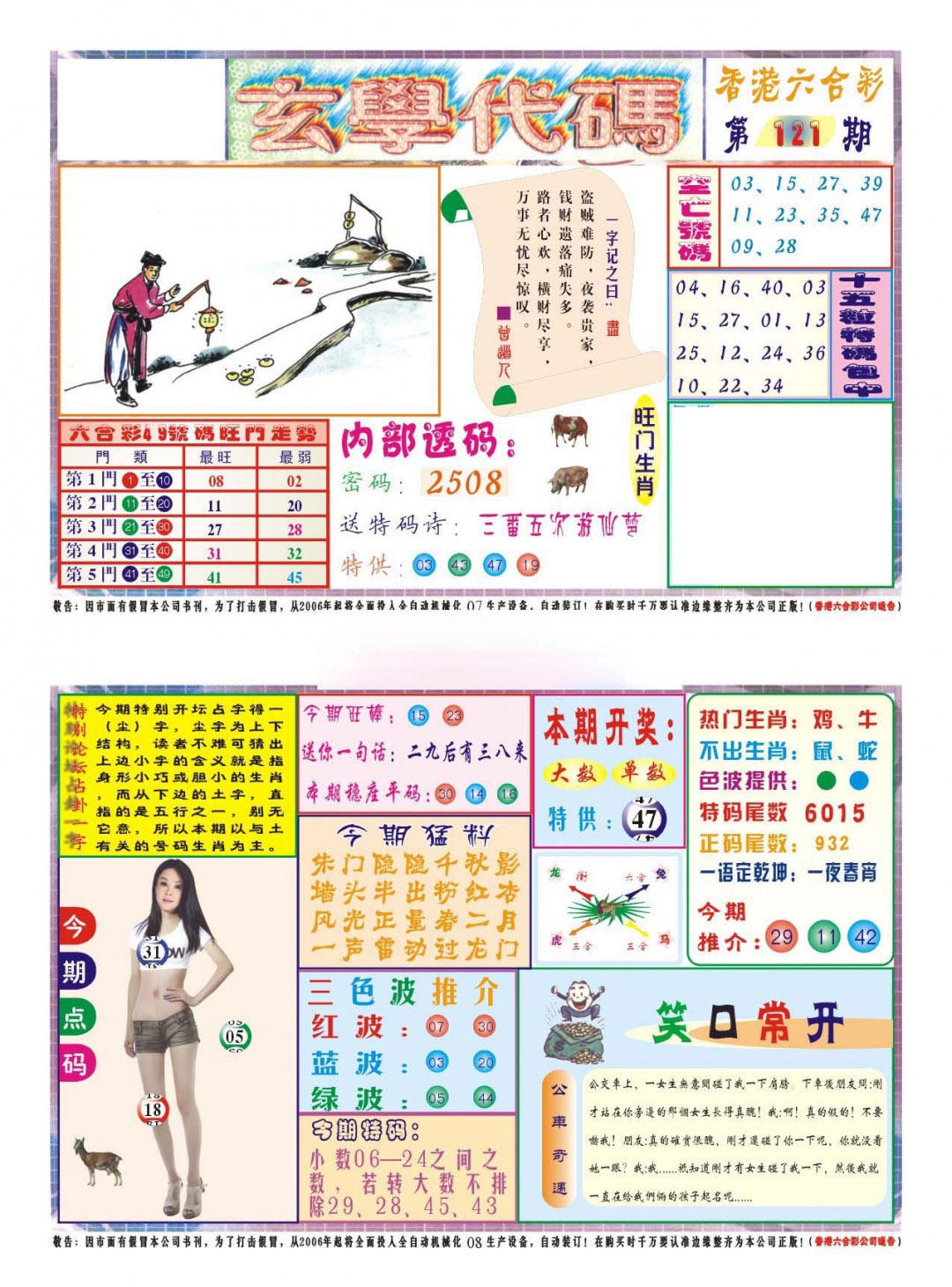 六合彩121期玄学代码