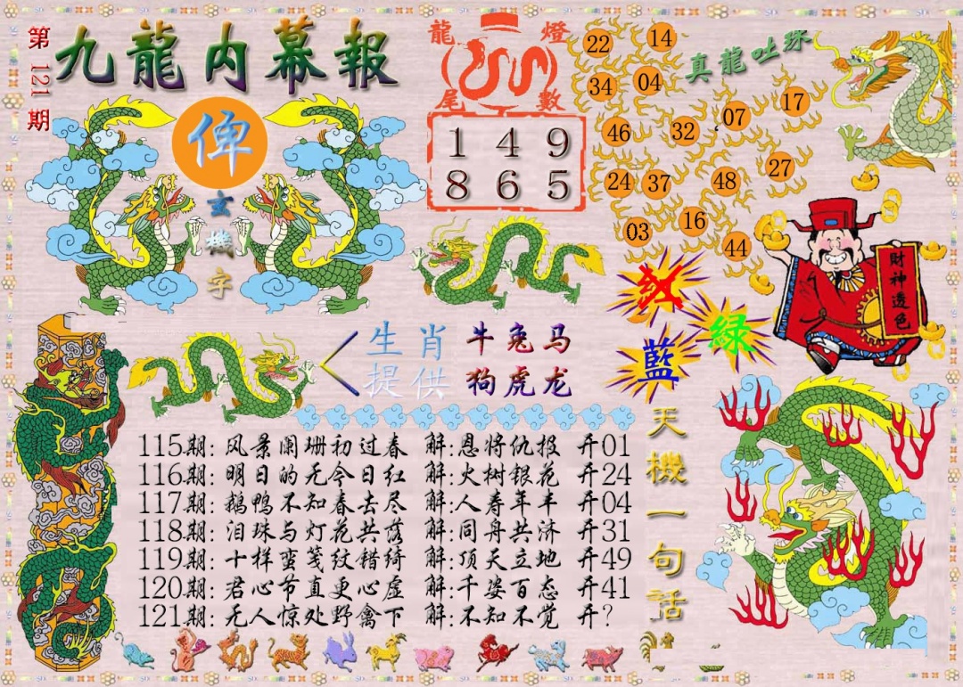 六合彩121期九龙内幕报